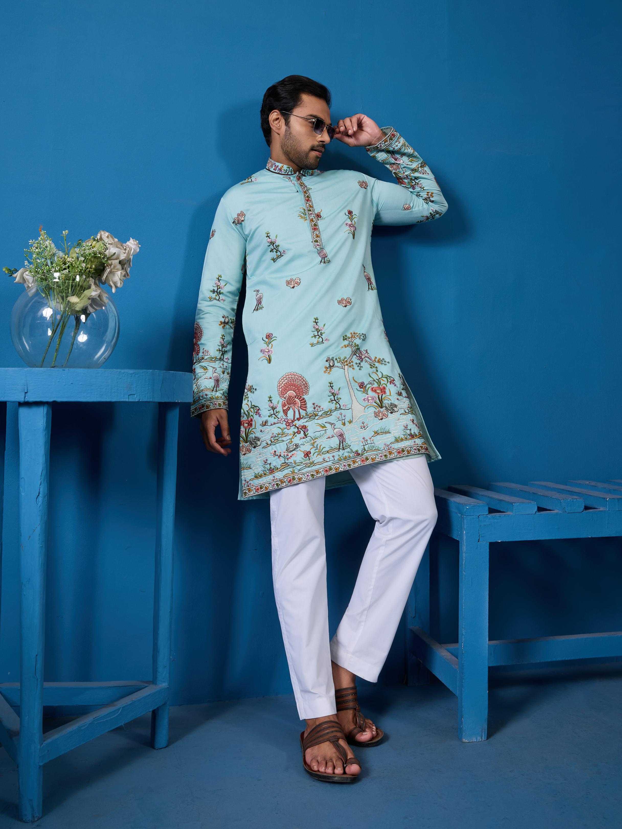 Men's Designer Viscose Silk Kurta Set – Festive & Wedding Wear