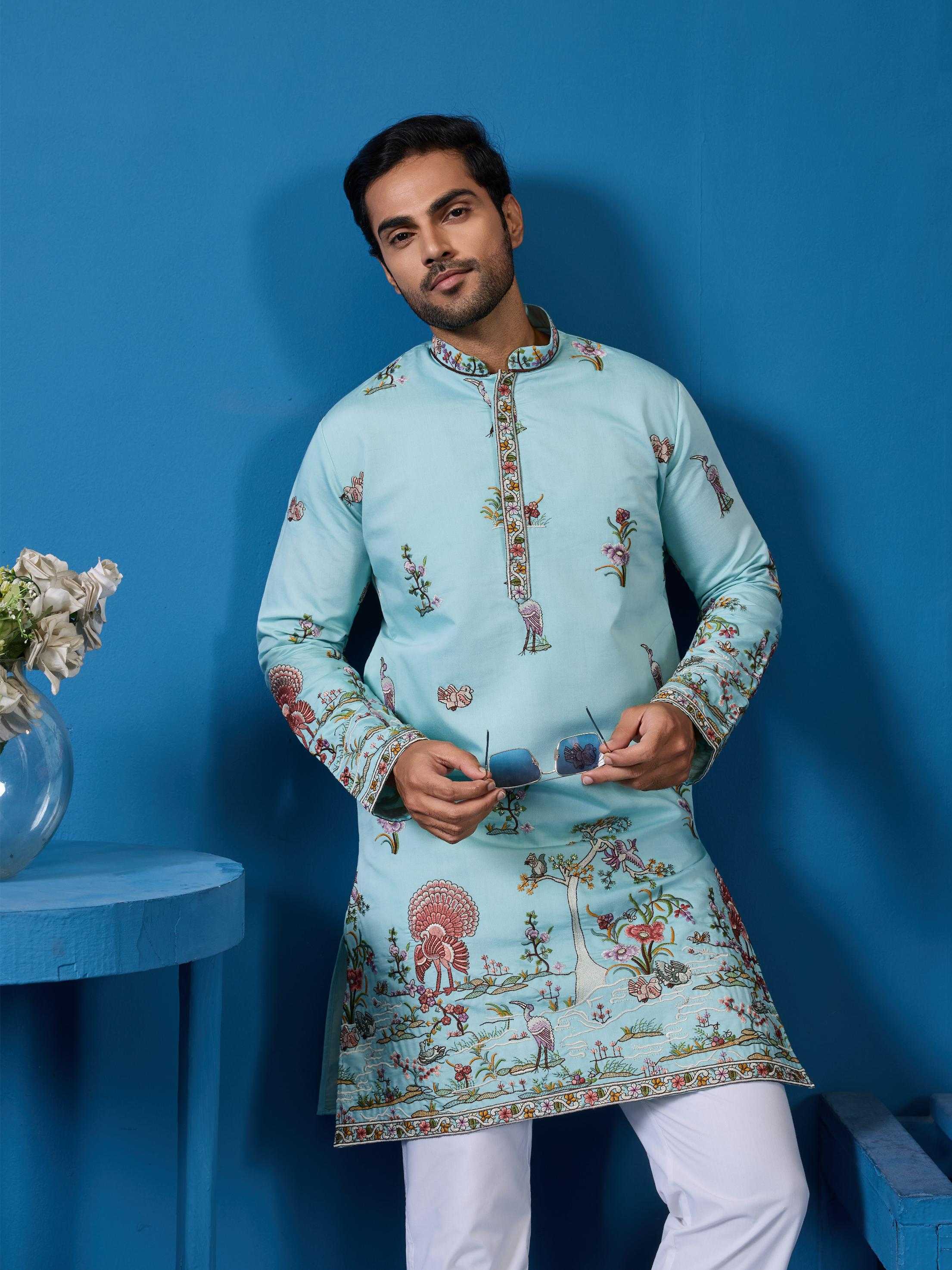 Men's Designer Viscose Silk Kurta Set – Festive & Wedding Wear