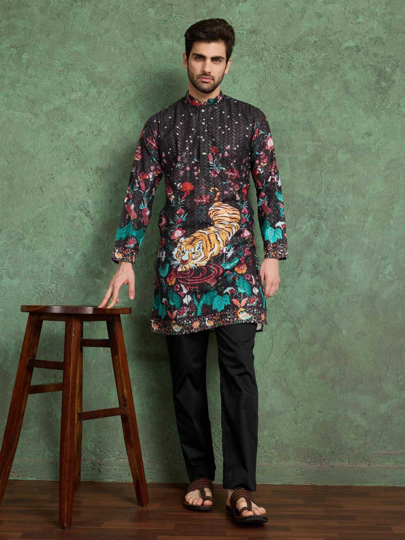 Men's Designer Heavy Rayon Kurta Pajama - Premium Embroidery