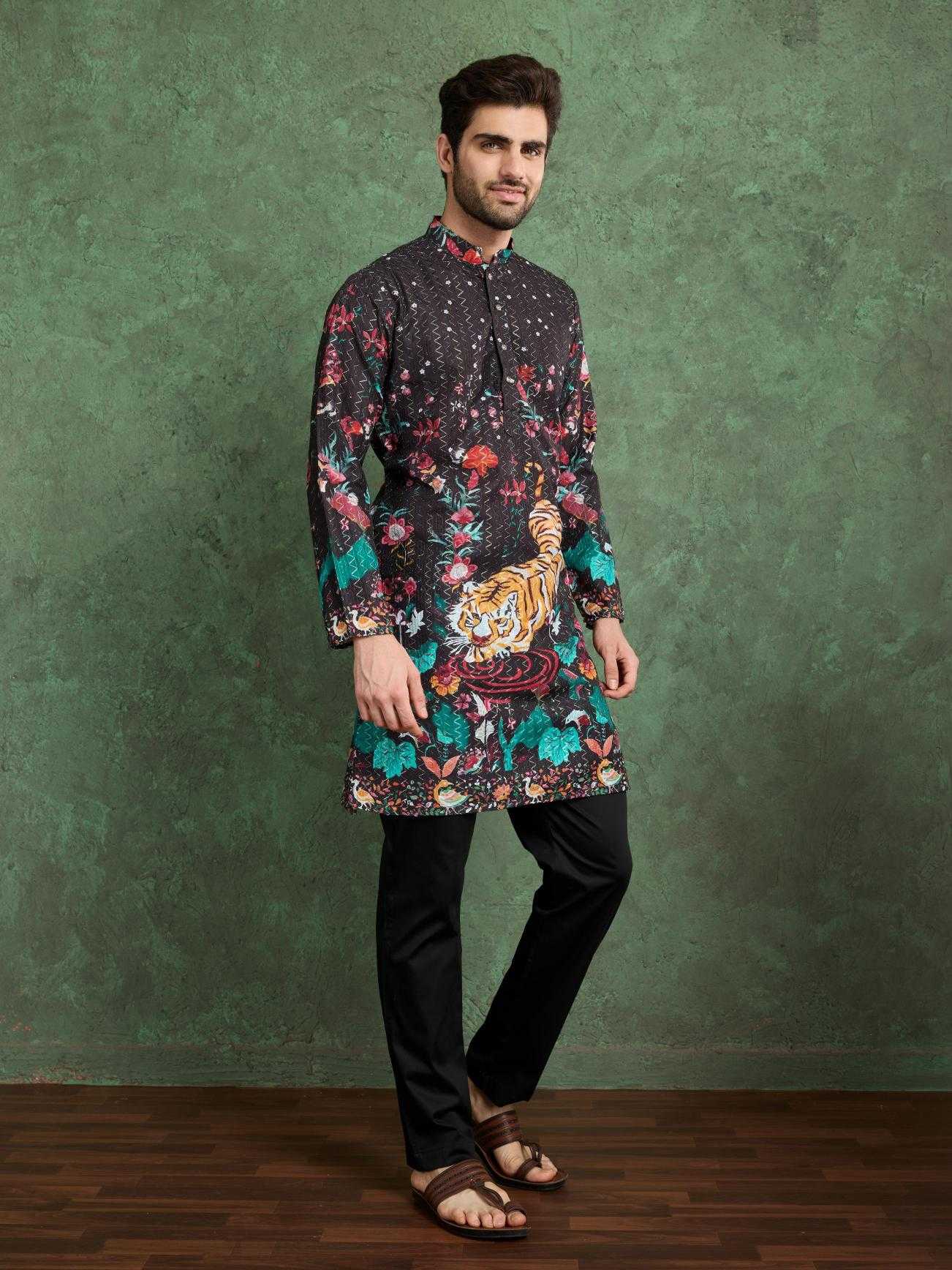 Men's Designer Heavy Rayon Kurta Pajama - Premium Embroidery