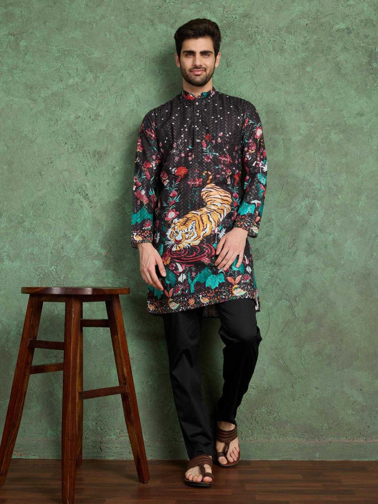 Men's Designer Heavy Rayon Kurta Pajama - Premium Embroidery